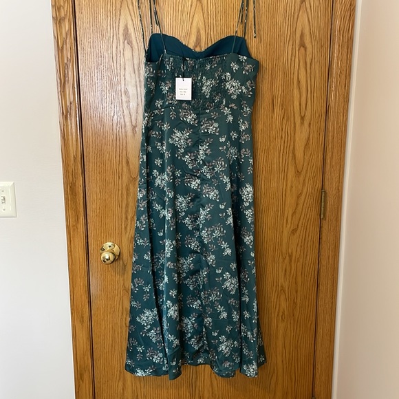 Green Floral Slip Midi Dress - Picture 4 of 8